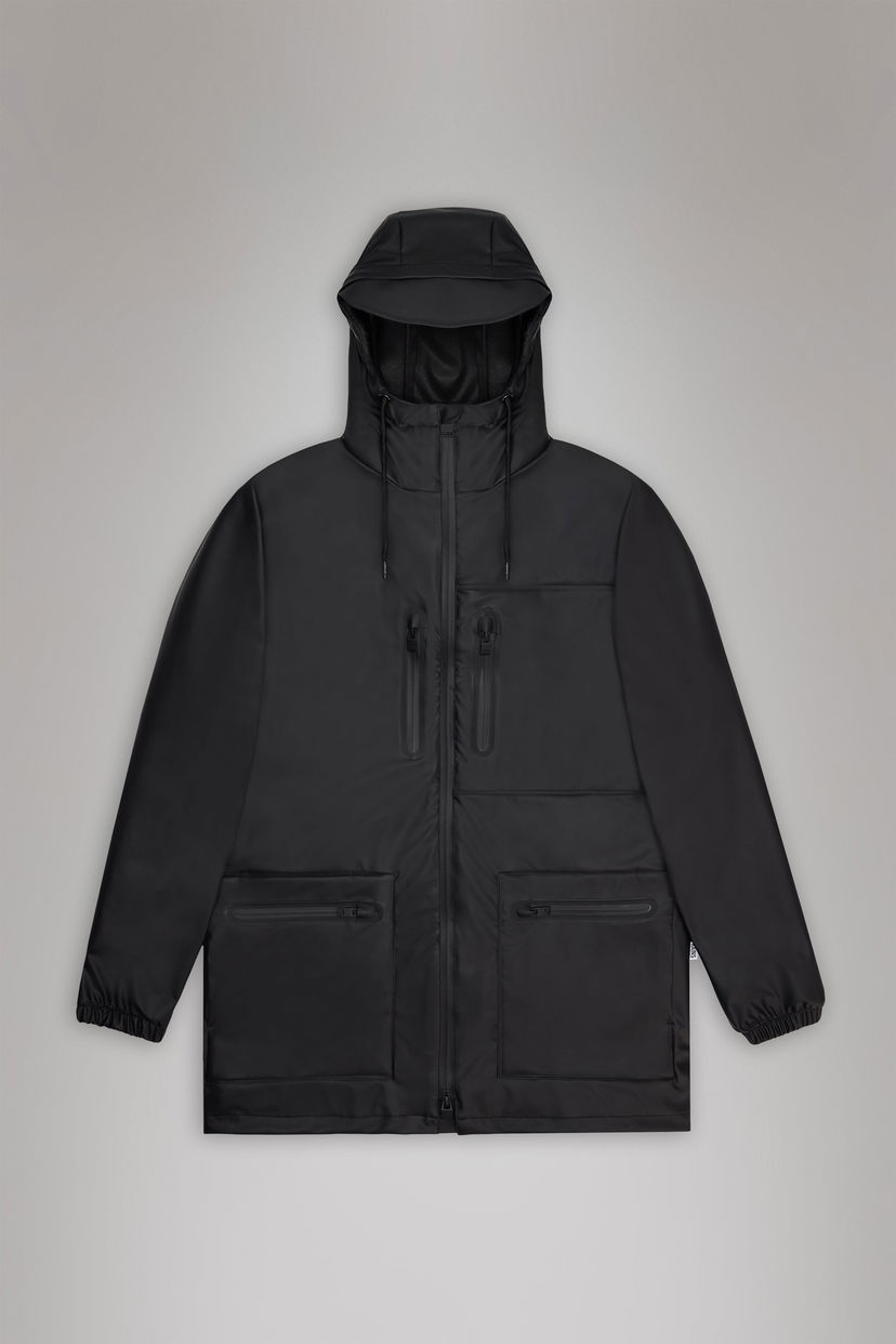 Parka Rains Cargo Long Jacket Črna | 12060\01