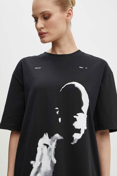 Majica HELIOT EMIL Abstract Portrait Print T-Shirt Črna | HE.M.09.041.C07, 7
