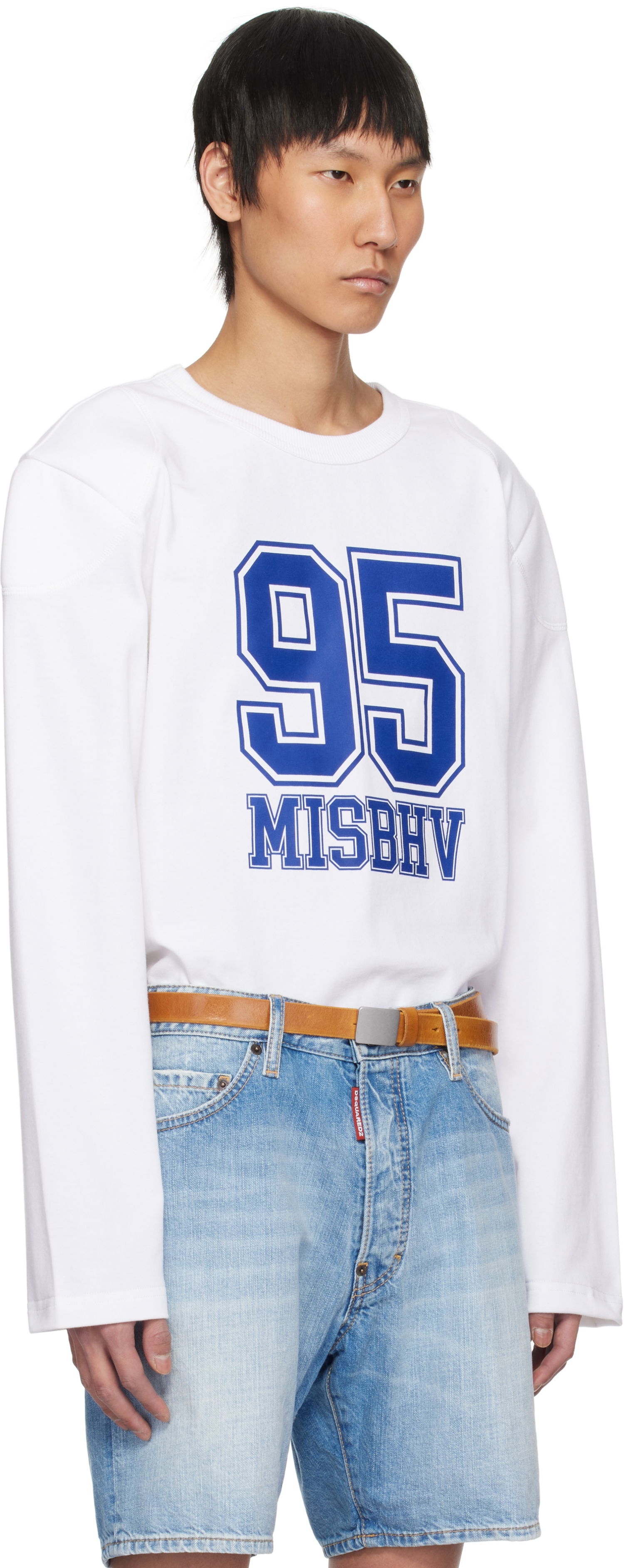 Pleteni pulover MISBHV MISBHV 95 Longsleeve T-Shirt Bela | 250M158, 1