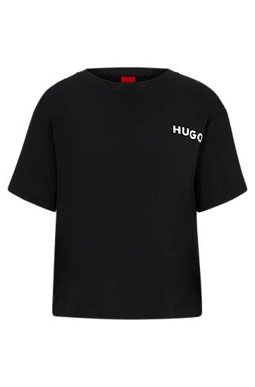 Majica BOSS HUGO Relaxed-Fit Pyjama T-Shirt Črna | 50490707