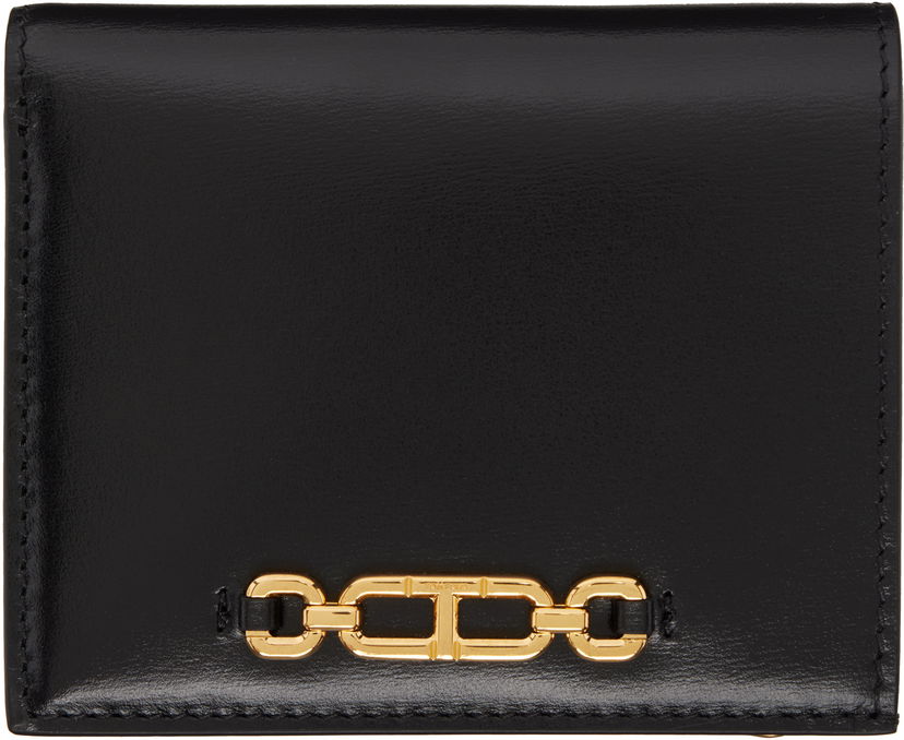 Denarnica Tom Ford Tom Ford Palmellato-Effect Compact Leather Wallet Črna | S0485-LCL056X