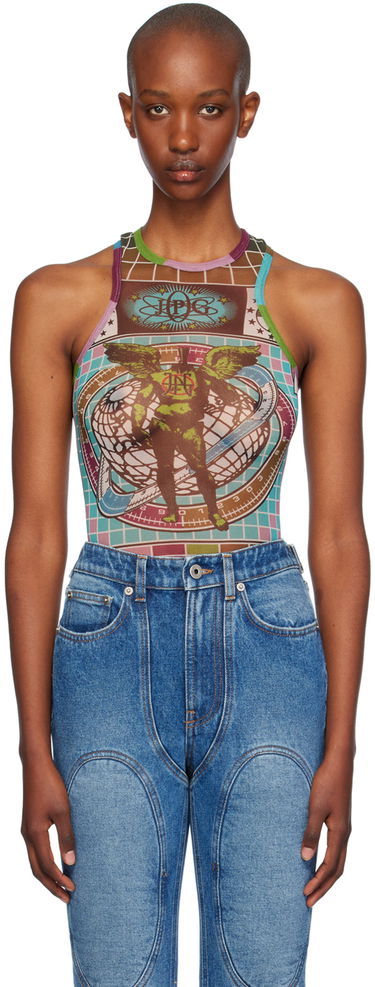 Bodi Jean Paul Gaultier Gaultier Printed Tank Bodysuit Večbarvna | 24/31-F-BD053-T569-5090, 0