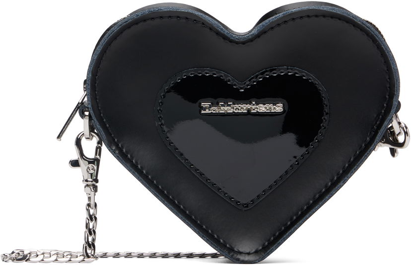 Torbica Dr. Martens Dr. Martens Mini Heart Shaped Patent Leather Bag Črna | AD092001