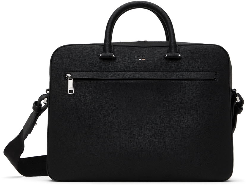 Torbica BOSS Faux-Leather Briefcase Črna | 50536498