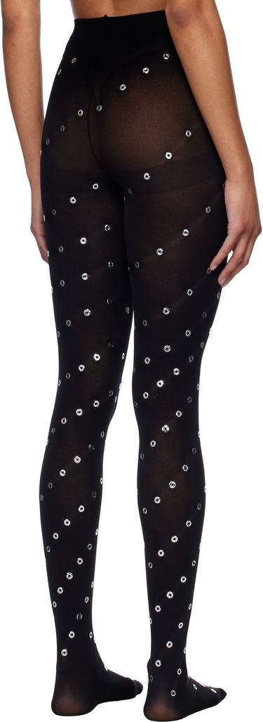 Nogavice We11done We11done Eyelet Tights Črna | WD-LE0-25-285-W-BK, 2