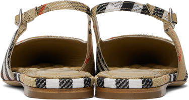Modni dodatki Burberry Burberry Birdie Check Slingback Flats Bež | 8106155, 1