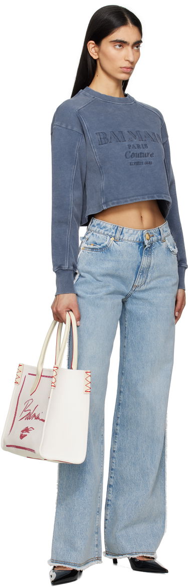 Tote bag Balmain Balmain B-Army Small Lipstick Print Tote Bag Bela | EN0FD977TLIC, 3