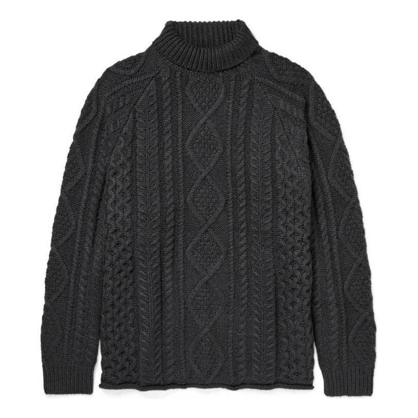 Pleteni pulover Fear of God Cable Knit Turtleneck Sweater Siva | FOG-SS22-009