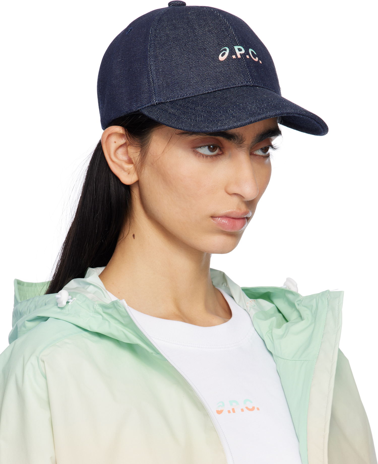 Kapa A.P.C. A.P.C. ASICS Edition Charlie Baseball Cap Mornarica | COHEV-M24148, 1