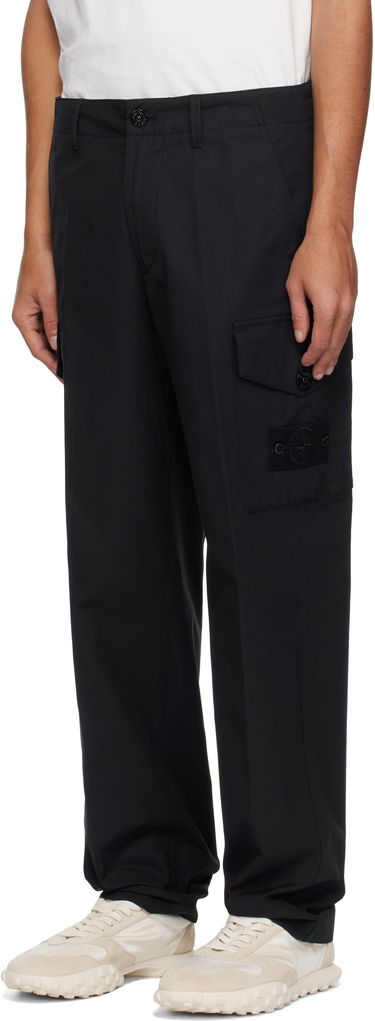 Cargo hlače Stone Island Stone Island Weatherproof Cotton Canvas Ghost Cargo Pants Črna | K1S15 3100008 S00F1, 3