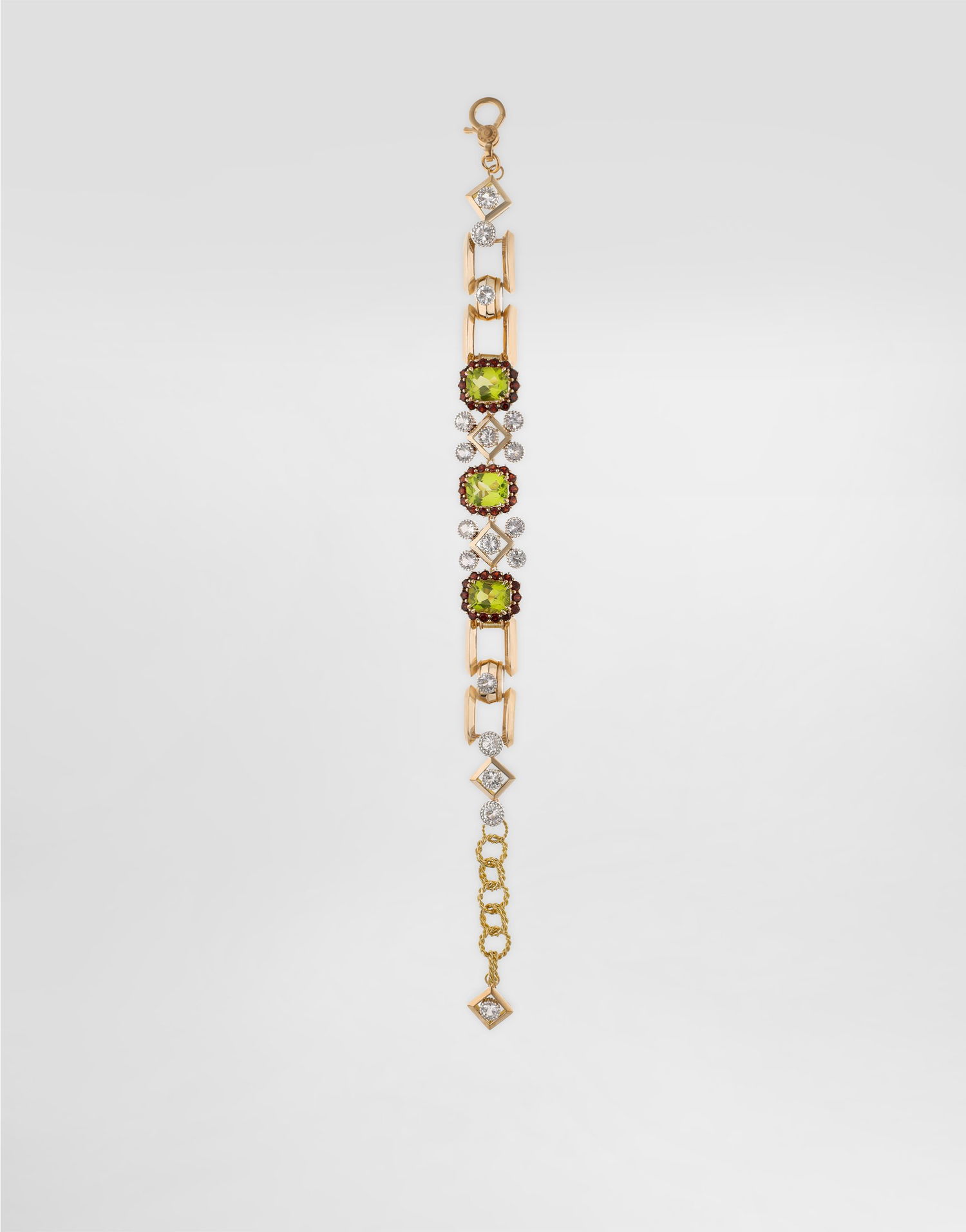 Zapestnica Dolce & Gabbana Dolce & Gabbana Peridot and Crystal Embellished Chain Bracelet Večbarvna | WBSA6GWPER187583, 0