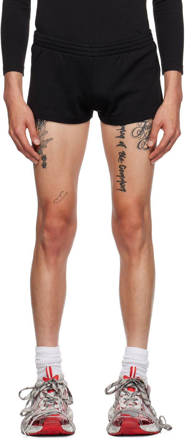 Kratke hlače Balenciaga Black Drawstring Shorts Črna | 767864-TMV15-1000, 0