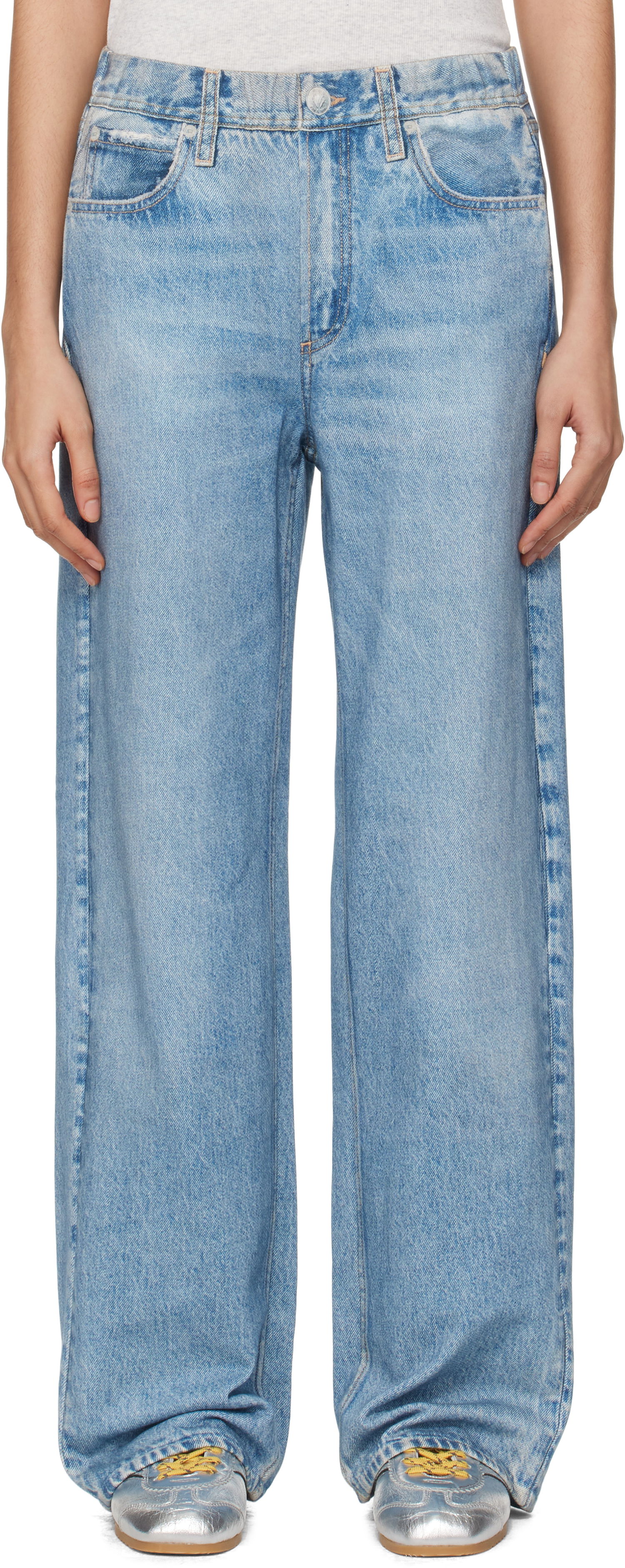 Kavbojke rag & bone Miramar Terry Wide-Leg Lounge Pants Modra | WCW24F70028202, 0