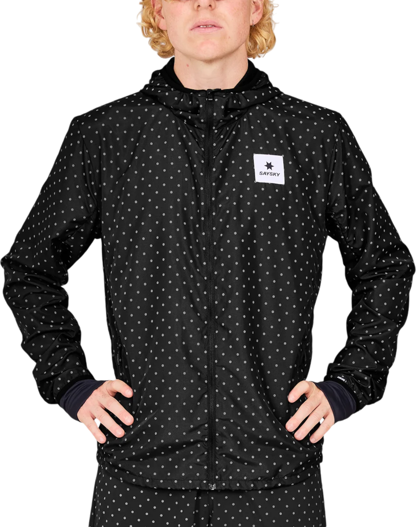 Vetrovka Saysky Saysky Reflective Polka Blaze Hooded Jacket Črna | mmrja02c1018