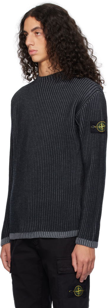 Pleteni pulover Stone Island Vanisé Full Rib RWS Wool Sweater by Stone Island Črna | 8115532C1, 3