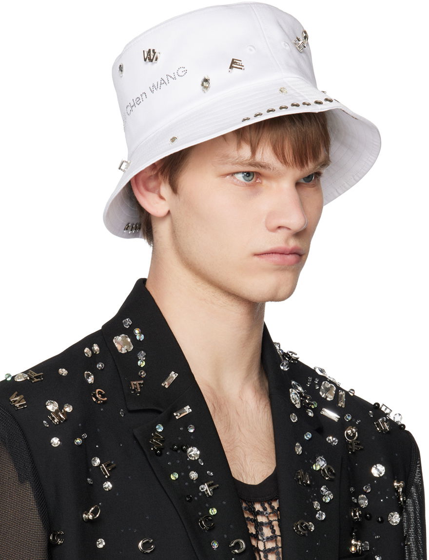 Klobuk Feng Chen Wang Feng Chen Wang Decorated Bucket Hat Bela | FUS15AC28W, 1