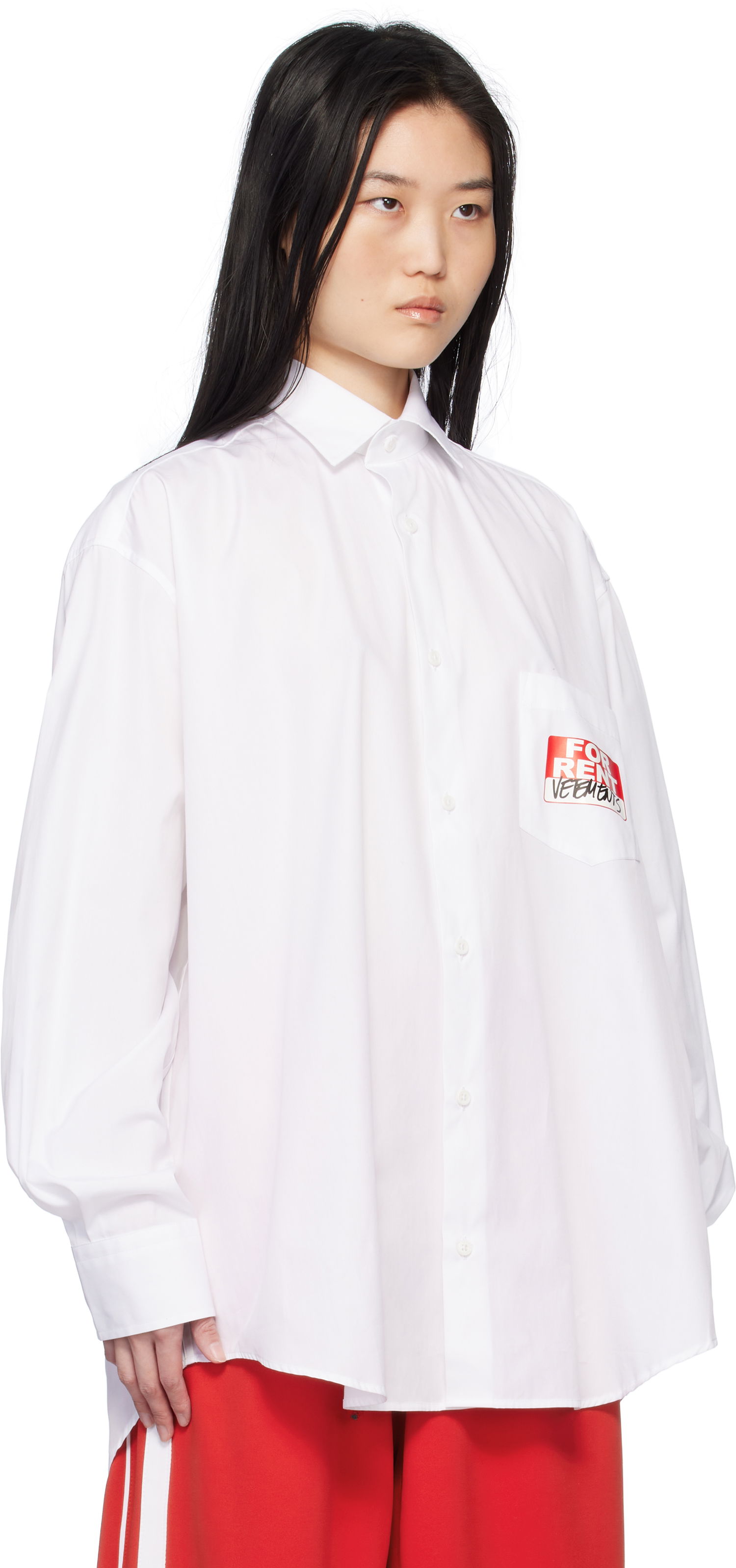 Srajce VETEMENTS Vetements 'For Rent' Classic Shirt Bela | UA66SH450W, 1