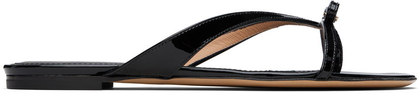 Modni dodatki FERRAGAMO Ferragamo Thin Bow Sandals Črna | 782937
