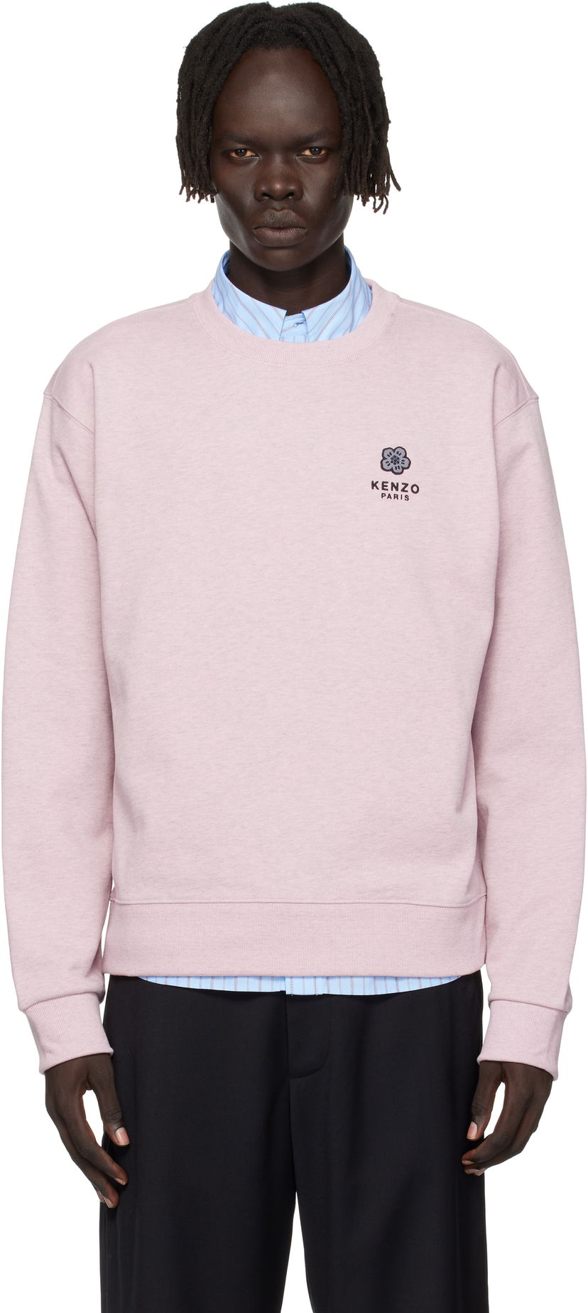 Pulover KENZO Kenzo Paris 'Boke Flower' Embroidered Sweatshirt Roza | FF65SW2544MC