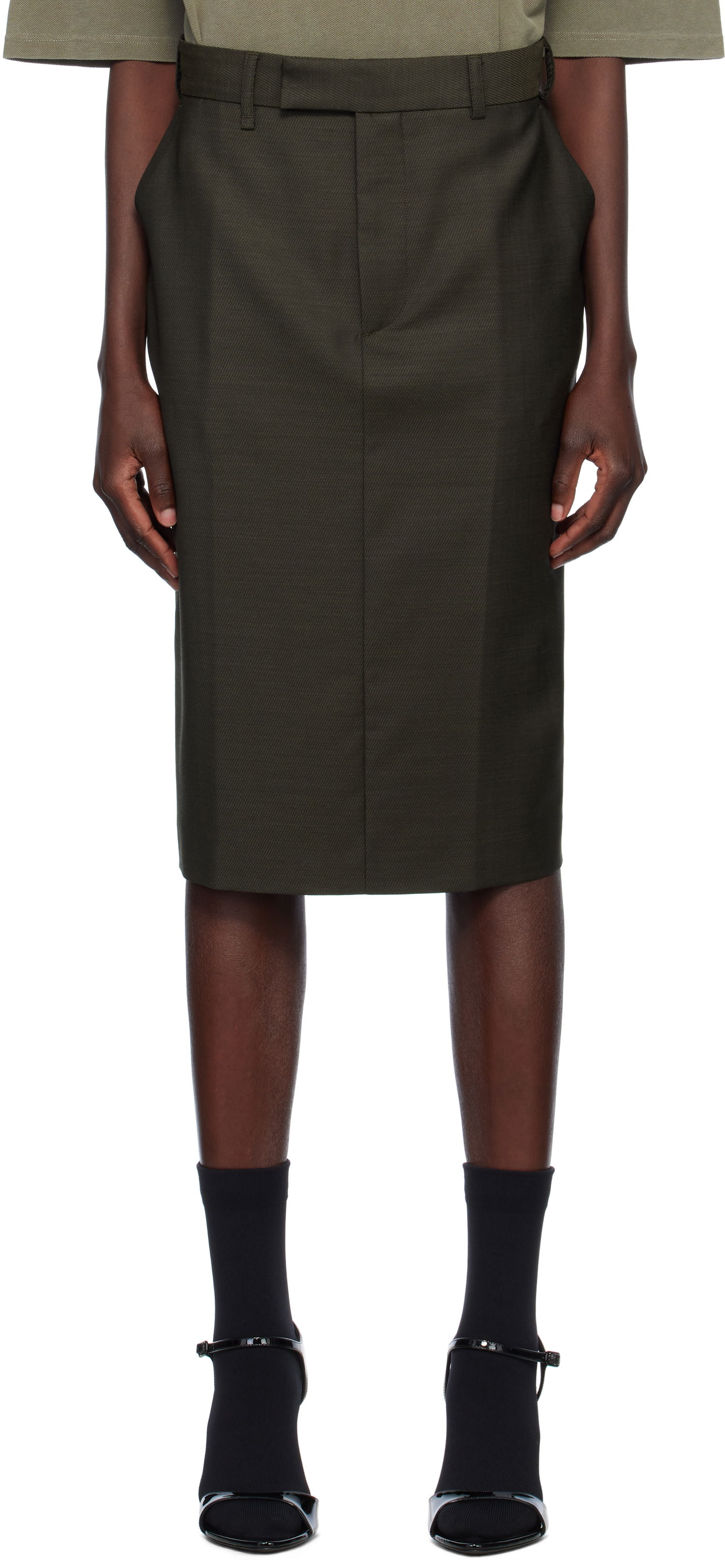 Krila Martine Rose Jockstrap Midi Skirt Zelena | 365WT10414, 0