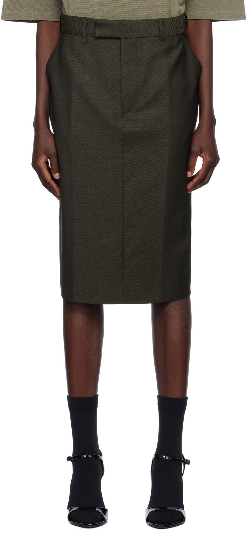 Krila Martine Rose Jockstrap Midi Skirt Zelena | 365WT10414
