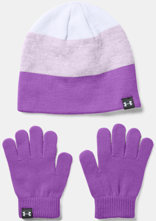 Beanie Under Armour Beanie and Glove Set Lila | 1345413-568