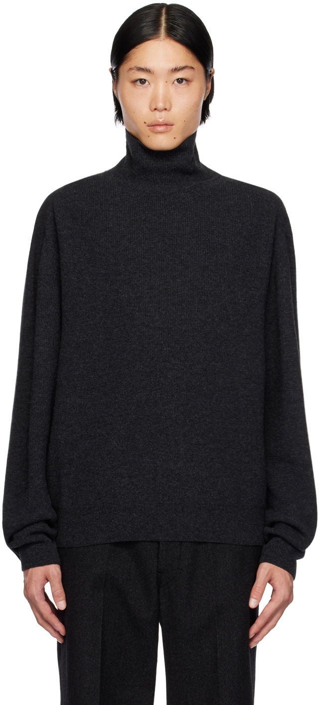 Pleteni pulover LEMAIRE Lemaire Relaxed Turtleneck Sweater Siva | TO1098 LK1014, 0