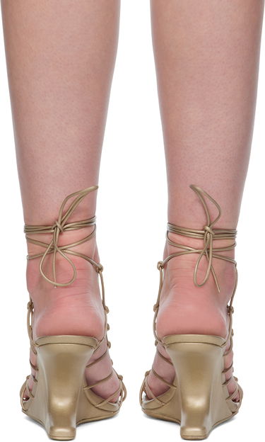 Modni dodatki Rick Owens Rick Owens Hollywood Web Cantilever Heeled Sandals Kovinski | RO01E7856 LLPM, 1