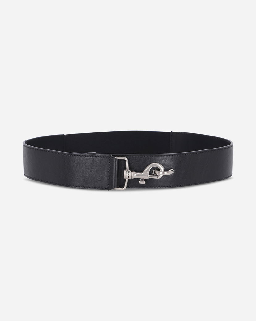 Pasovi Dries Van Noten Elasticated Leather Belt Črna | 252-021404-151 900