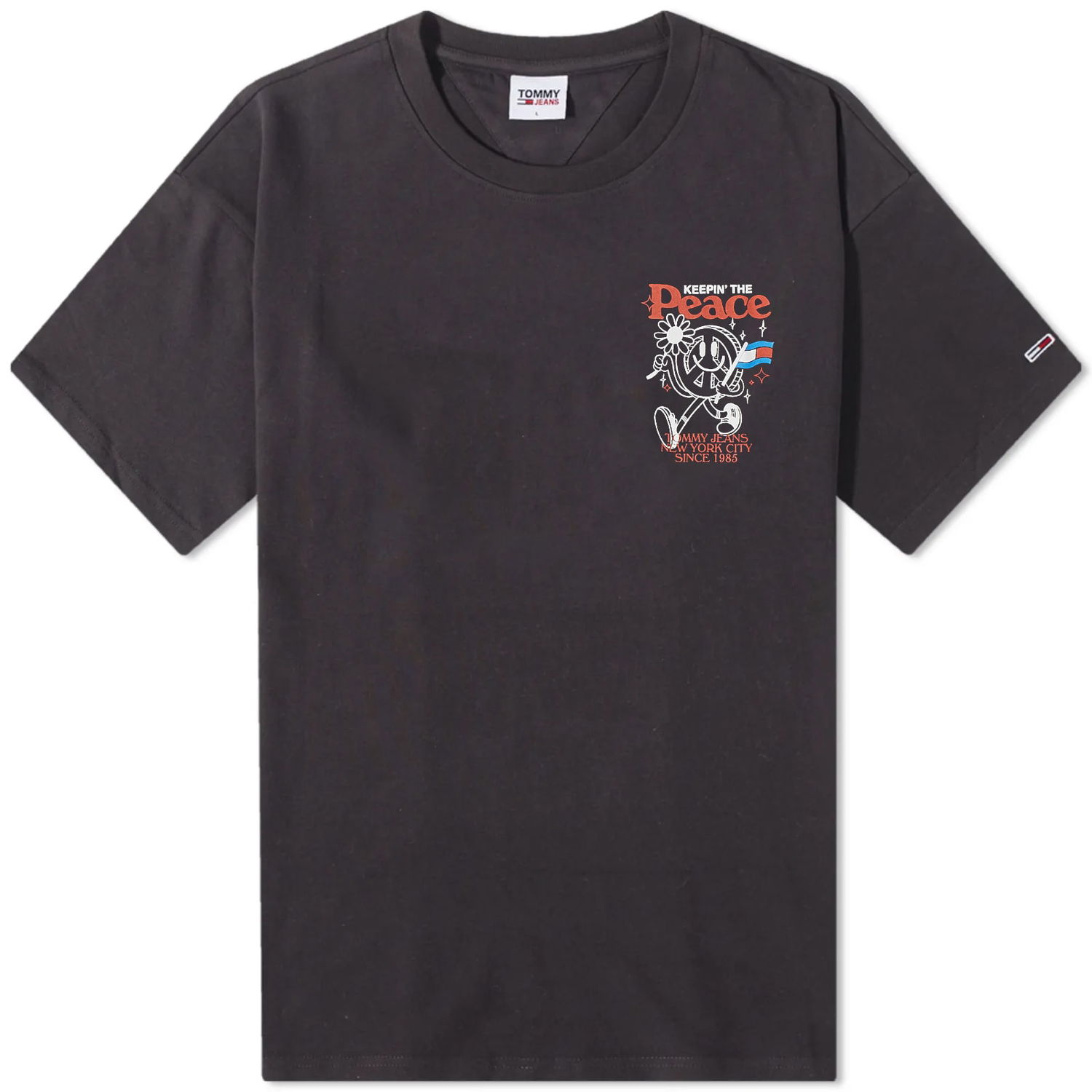 Majica Tommy Hilfiger Homegrown Smiley Tee Črna | DM0DM16226BDS, 0