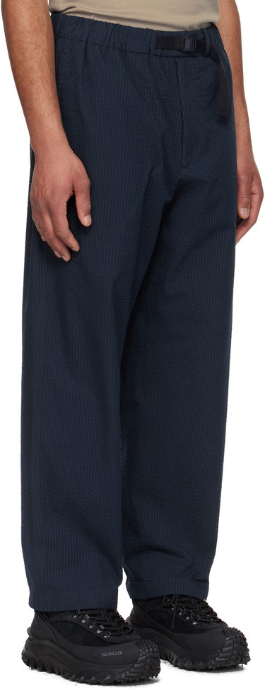 Hlače Moncler Moncler Seersucker Belted Trousers Mornarica | K10912A00038598JC, 1