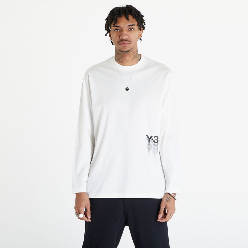 Majica Y-3 Graphic Long Sleeve Tee UNISEX Off White Bela | IZ3121