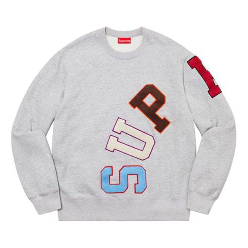 Pleteni pulover Supreme Big Logo Arc Crewneck Siva | SUP-FW20-017