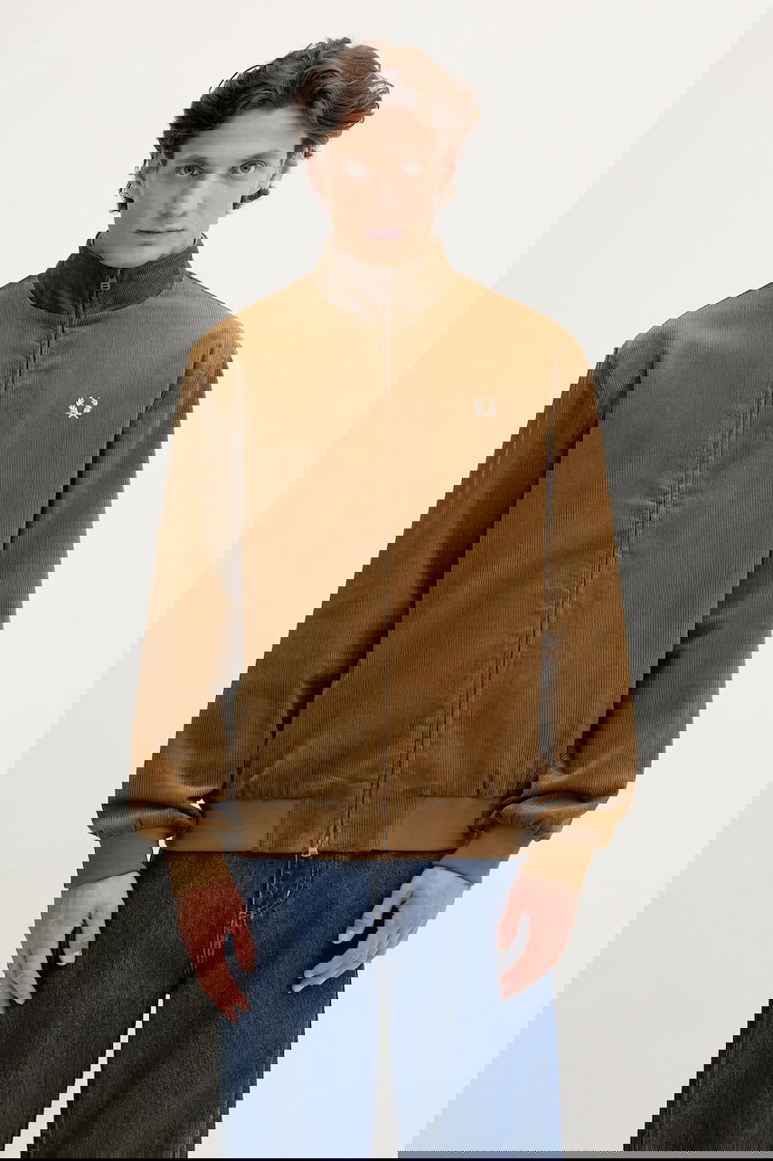 Jakna Fred Perry Fred Perry Corduroy Harrington Jacket Rjava | J8546, 0