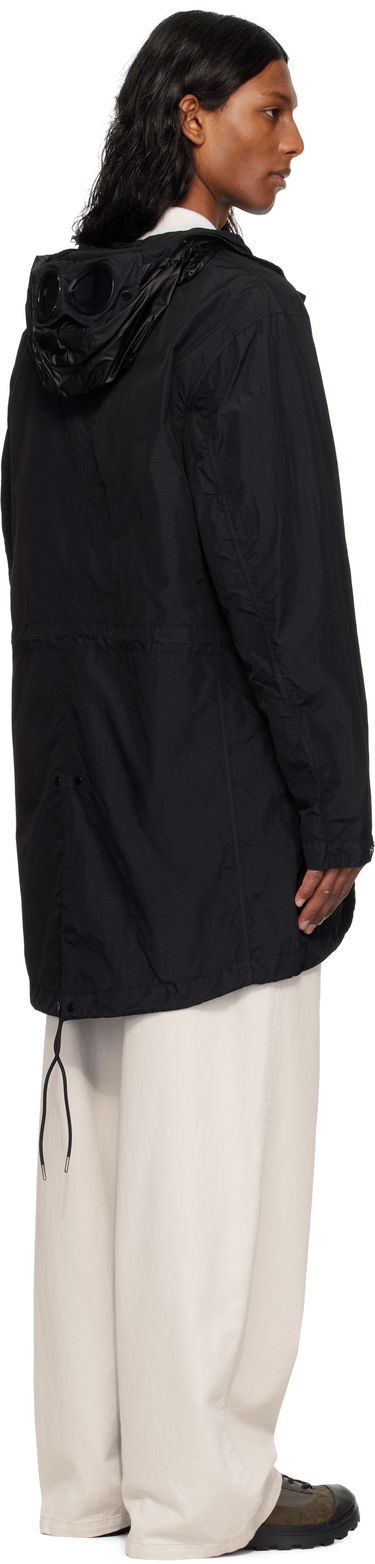 Vetrovka C.P. Company C.P. Company Flatt Nylon Goggle Fishtail Parka Črna | 18CMOW064A-005991G, 2