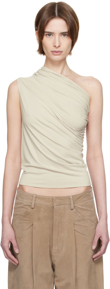 Majica brez rokavov Entire Studios Entire Studios Pillar One-Shoulder Top Bež | ES2515ST, 0