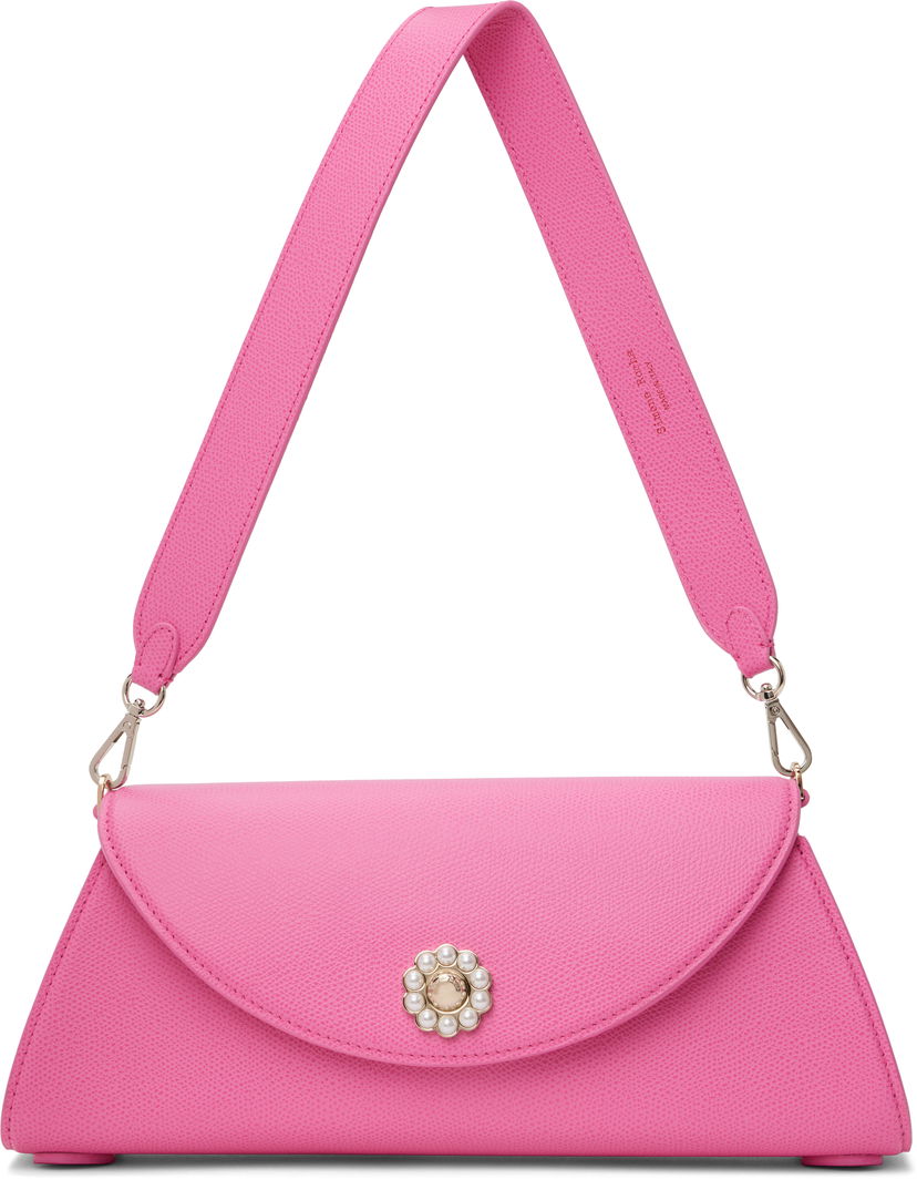 Torba za čez ramo Simone Rocha Simone Rocha Long Pochette Valentine Bag Roza | BAG190 0787