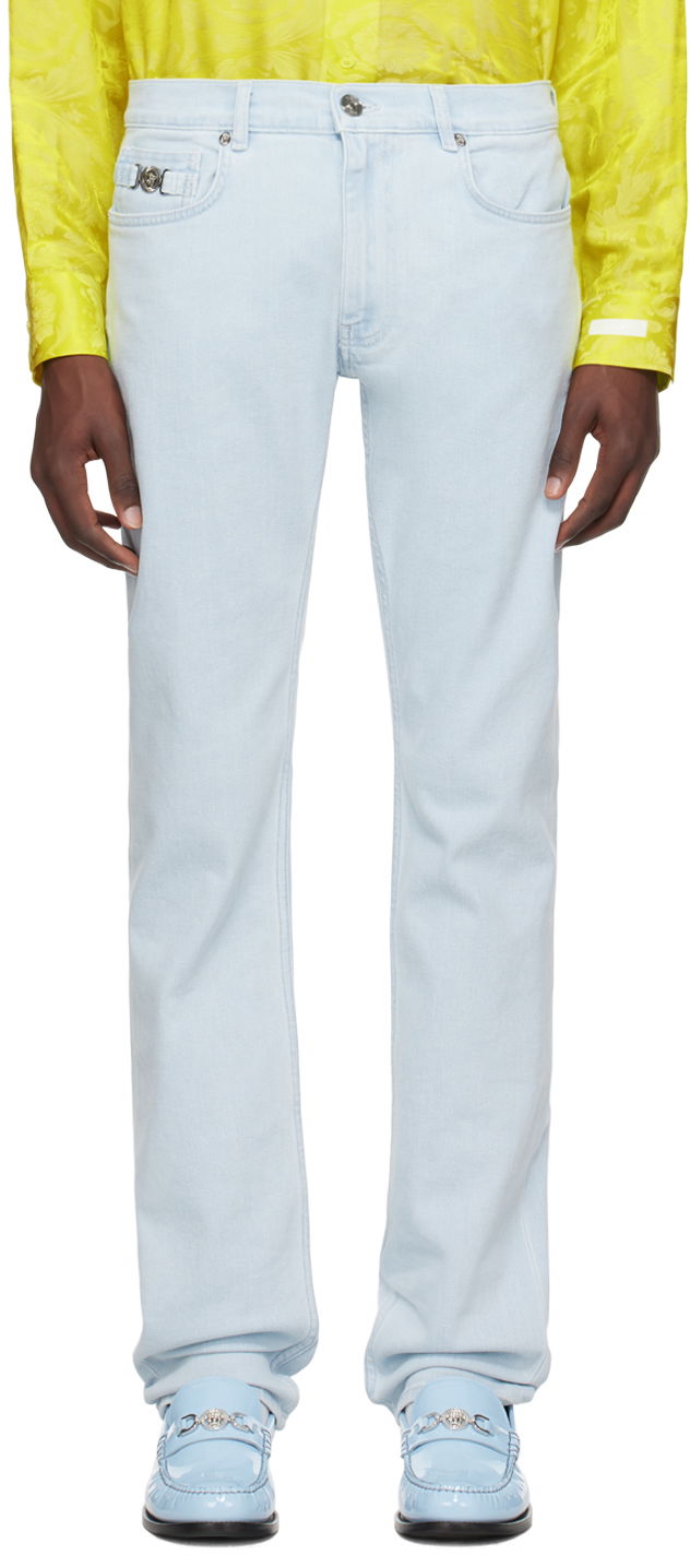 Kavbojke Versace Versace Slim-Fit Jeans Modra | 1011693_1A10874