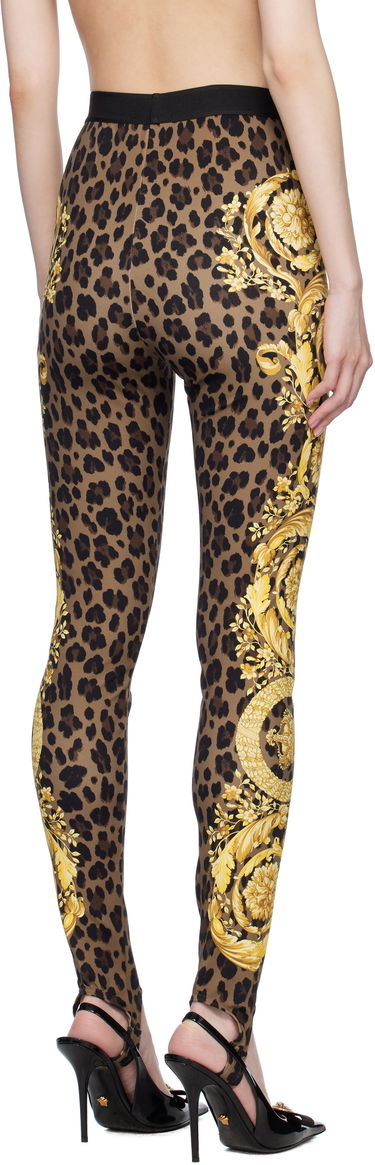 Pajkice Versace Stirrup Leggings With Baroque Print Rjava | 1015879_1A12087_5N440, 2