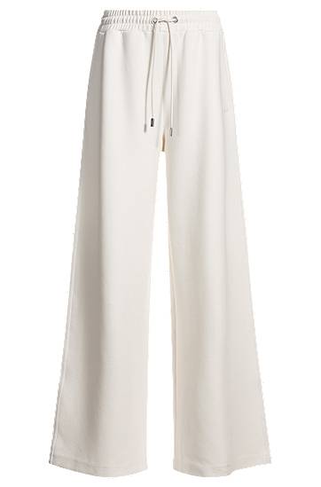 Trenirka BOSS Wide-Leg Stretch Tracksuit Bottoms Bela | 50536743