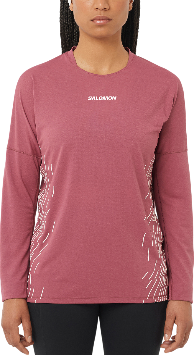 Majica Salomon Salomon Sense Aero Graphic Long Sleeve T-Shirt Roza | lc2697900