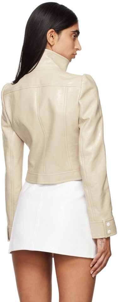 Jakna Courrèges Reedition Cropped Faux Leather Jacket Bež | PERCBL005VY0014, 2