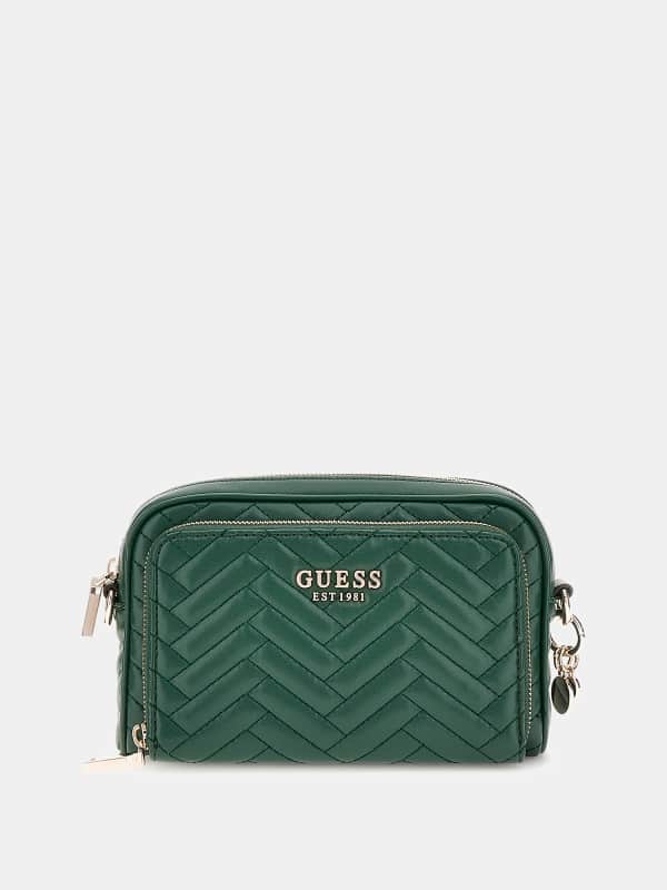Torbica GUESS Quilted Mini Crossbody Bag Zelena | HWQG9508140