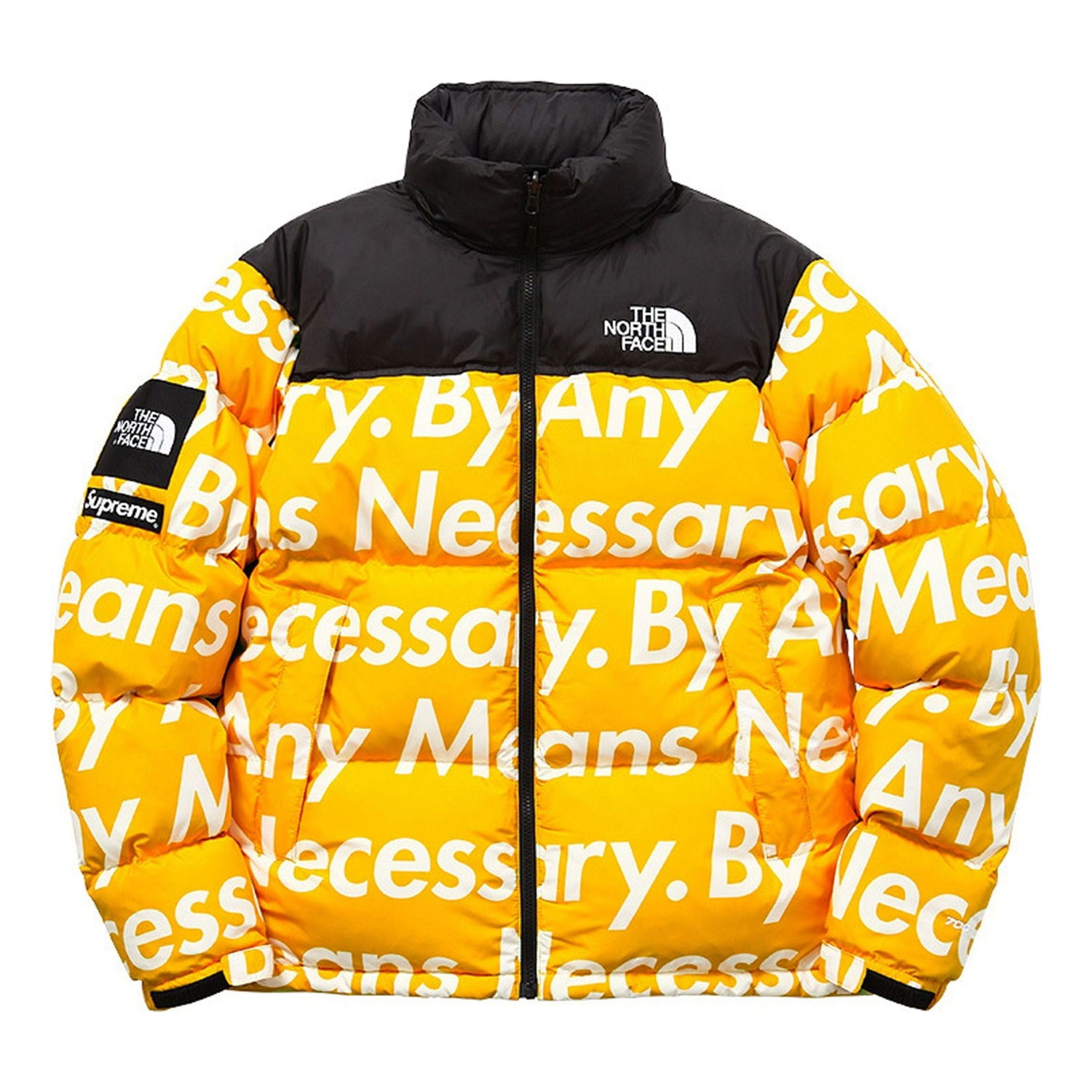 Puhovka Supreme FW15 North Face By Any Means Nuptse Jacket Rumena | SUP-FW15-622, 0