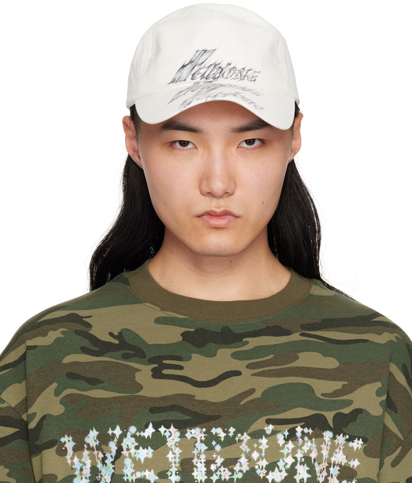 Kapa We11done We11done Flame Logo Baseball Cap Bela | WD-AH0-25-409-U-WH
