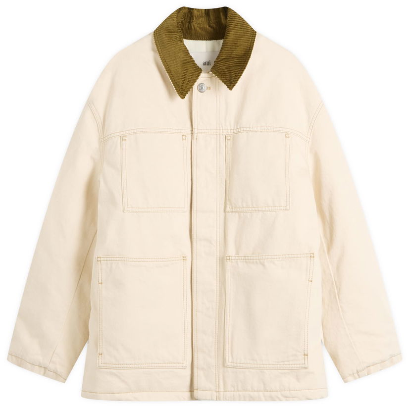 Jakna AMI Cotton Twill Worker Jacket Bež | H25UJK834-DE0106-150H25