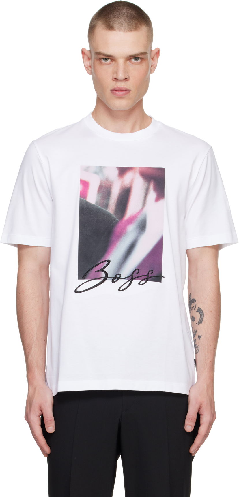 Majica BOSS Graphic Logo T-Shirt Bela | 50536460