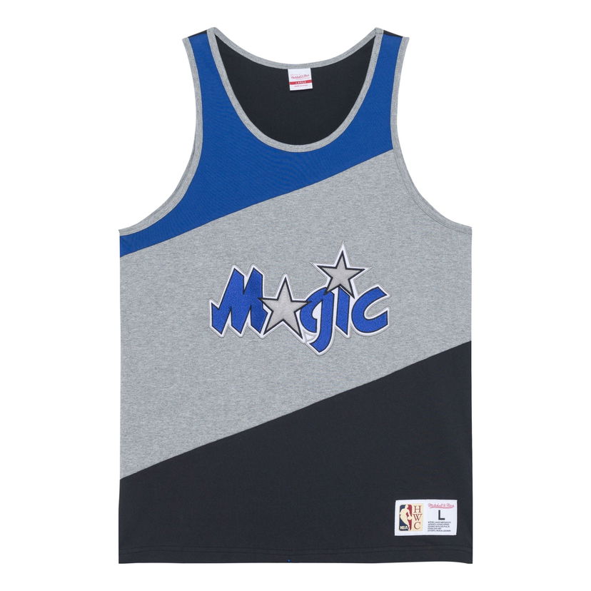 Majica brez rokavov Mitchell & Ness NBA HWC Colorblocked Tank Top Orlando Magic Modra | TTNK5120-OMAYYPPPGHRY