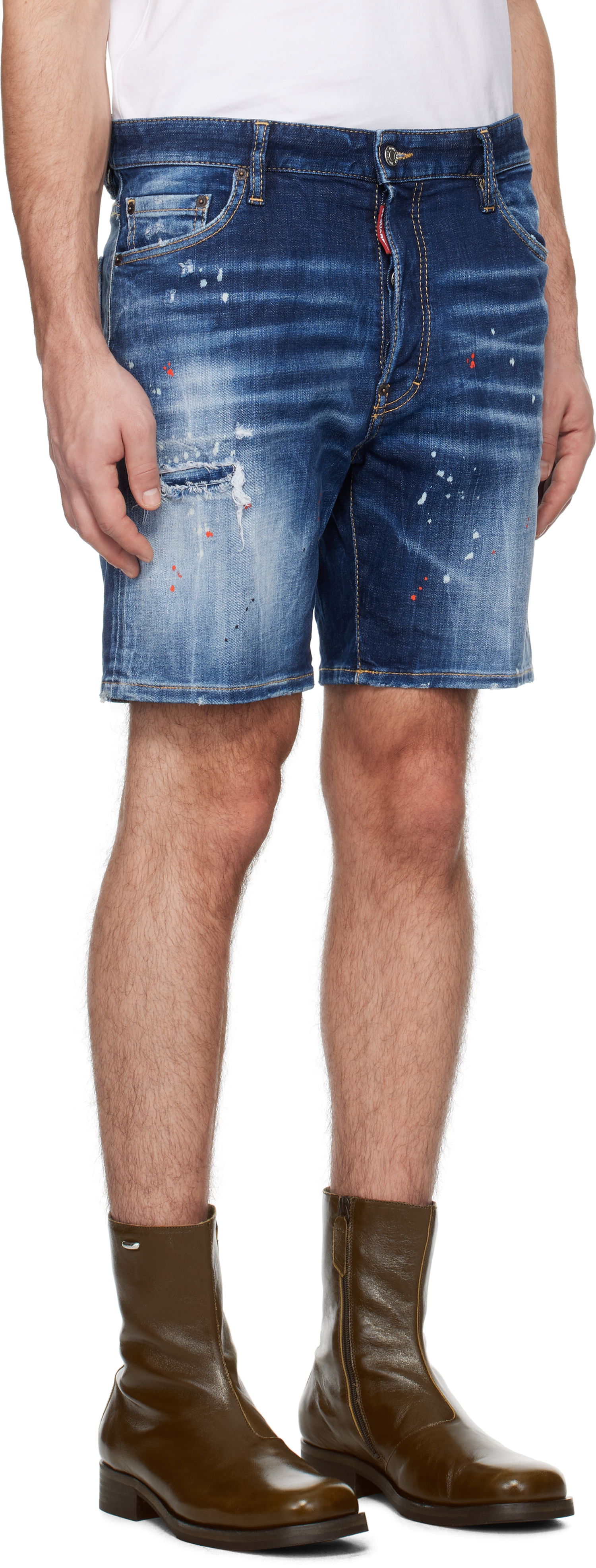 Kratke hlače DSQUARED2 Dsquared2 Medium Easy Wash Denim Shorts Modra | S74MU0884_S30664, 1