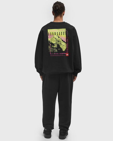 Pulover The North Face Axys Oversized Crew Sweatshirt Črna | NF0A8C1SJK31, 2